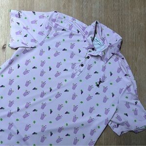 Kenny Flowers X Owen's Mixers The Tropical Transfusion Men Golf Polo L